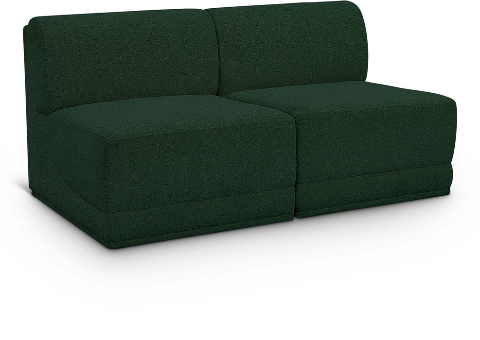 Ollie 60" Boucle Fabric Upholstered 2pc. Armless Modular Loveseat