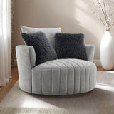 Hoople Channel Tufted Swivel Chair