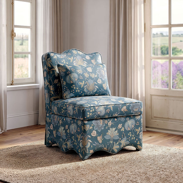 Hemsworth Accent Chair - Jacobean Peacock Blue