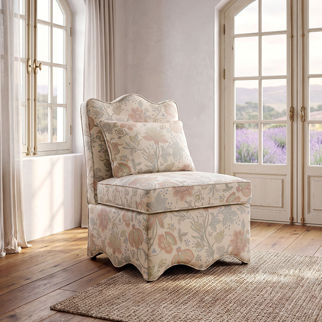 Hemsworth Accent Chair - Jacobean Floral Dusty Pink/Blue