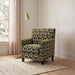 Ivey Acent Chair - Botanical Black/Gold