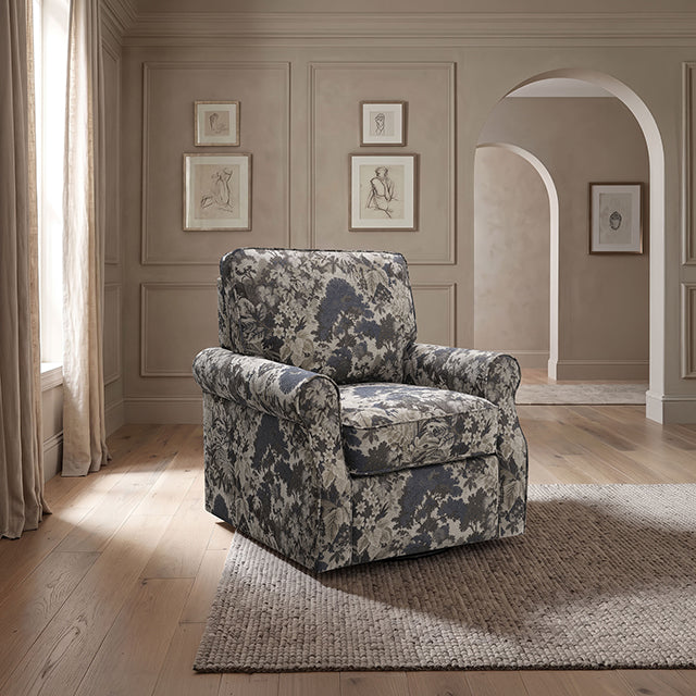 Penryn Swivel Accent Chair - Slate Blue