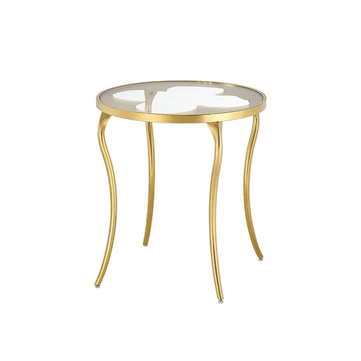 Petal Round End Table - Gold