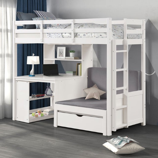Mateo /Loft Bunk Bed - White