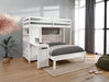 Aludra Loft Bed With Bed - White