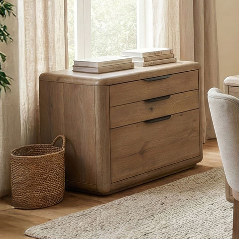 Solenne Arc File Cabinet - Walnut