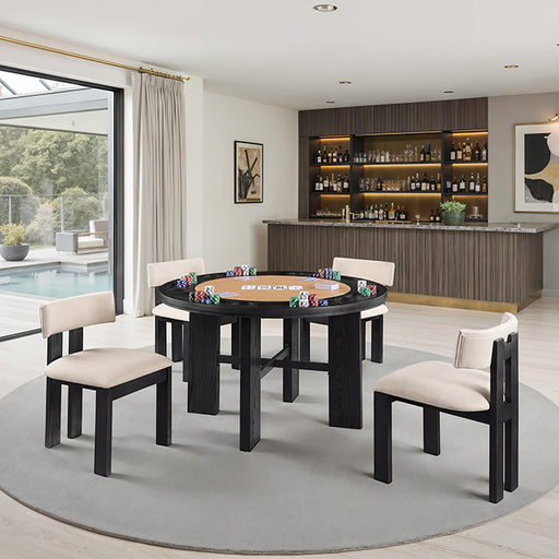 Gaetani 5 Pc. Dining Table Set - Black / 5 Pc. Dining Table Set (FM-GM701BK-T-5PC)