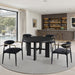 Gaetani 5 Pc. Dining Table Set - Black / 5 Pc. Dining Table Set (FM-GM701BK-T-5PC03BK)