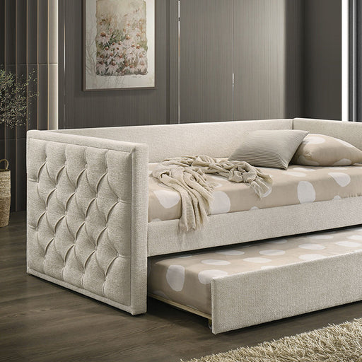 Renzi Daybed w/ Trundle - Beige