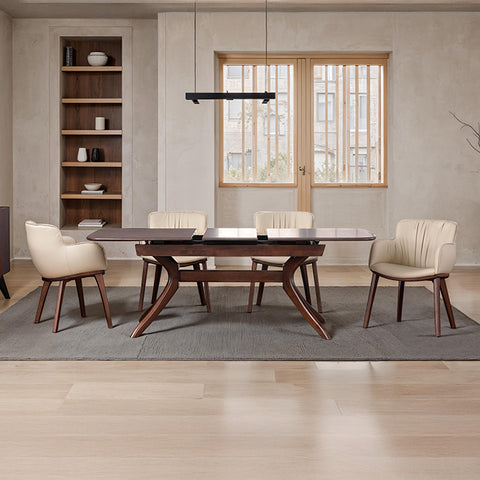 Hadsten 5 Pc Dining Table Set - Rich Walnut