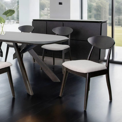 Sargans 7 Pc Dining Table Set - Black Wenge / 7 Pc Dining Table Set