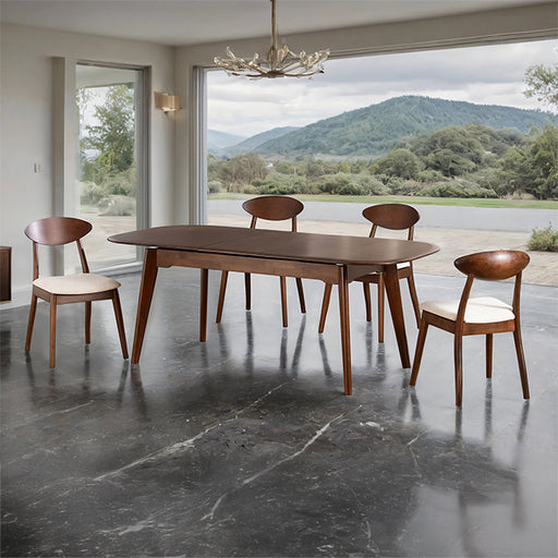 Buren 5 Pc Dining Table Set - Rich Walnut
