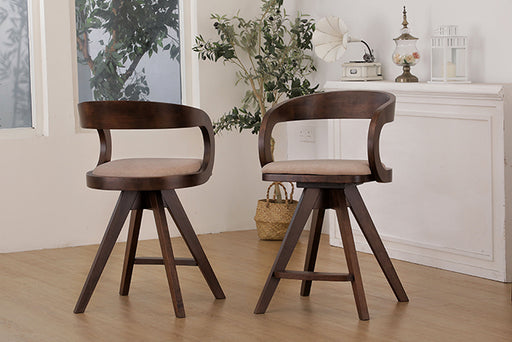 Biasca Counter Ht Chair (Set of 2) - Rich Walnut