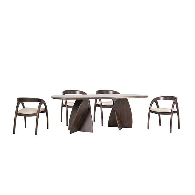 Nador 5 Pc. Dining Set - Rich Walnut