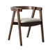 Fortel Arm Chair, Fabric Seat (Set of 2) - Rich Walnut/Beige