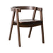 Fortel Arm Chair, Wooden Seat (Set of 2) - Rich Walnut