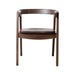 Fortel Arm Chair, Wooden Seat (Set of 2) - Rich Walnut