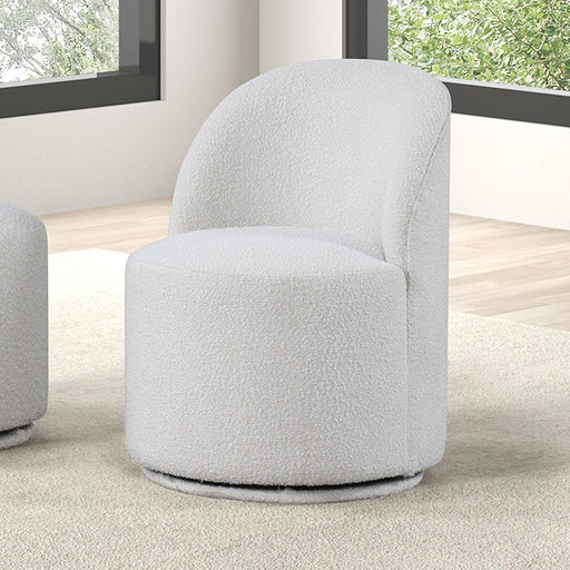 Broager Dining Swivel Chair, White
