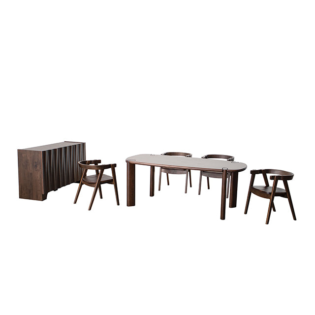 Fortel Oval Dining Table - Rich Walnut