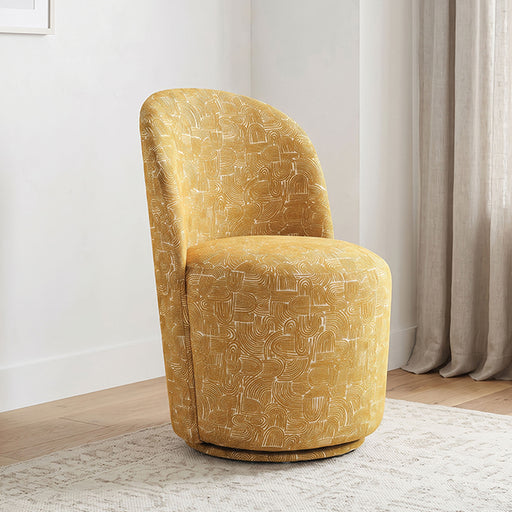 Vara Dining Swivel Chair (Set of 2) - Mustard Yellow