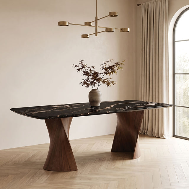 Petralis Dining Table - Nero Portoro Black