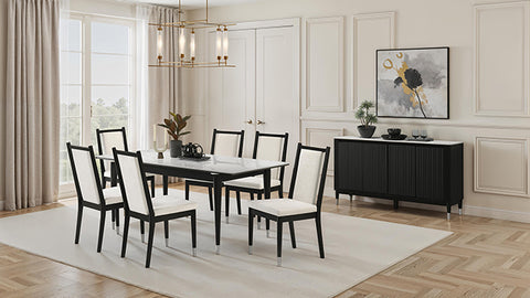 Maidstone Dining Table - Black/White