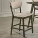 Huttwil Counter Ht. Chair (Set of 2) - Dark Walnut/Beige