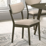 Huttwil Side Chair (Set of 2) - Dark Walnut/Beige