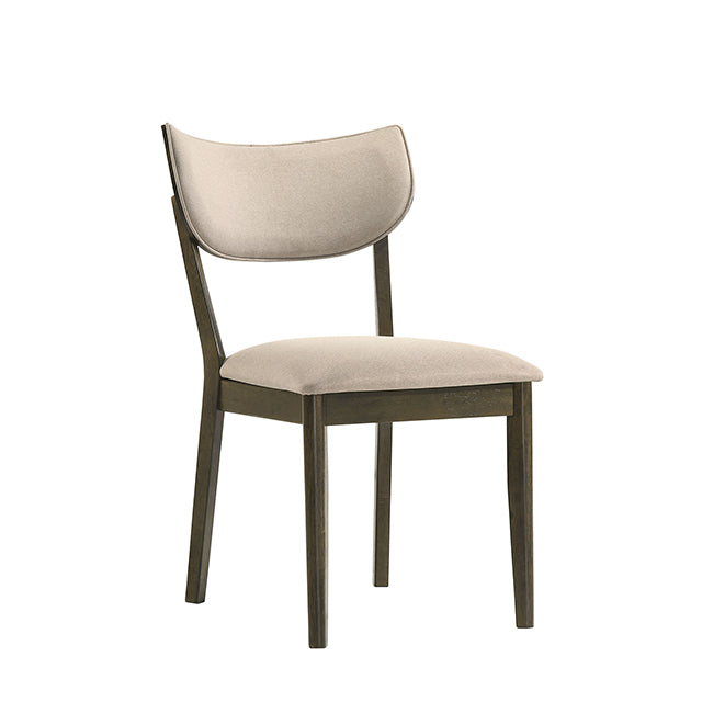 Huttwil Side Chair (Set of 2) - Dark Walnut/Beige