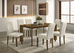 Paolino 7 Pc. Dining Table Set - Antique Brown