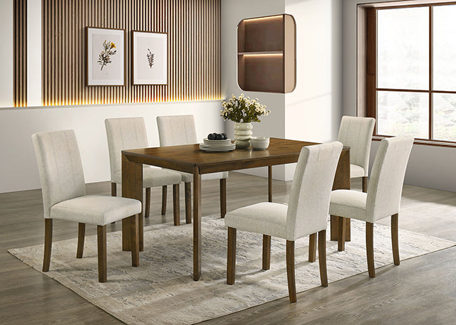 Paolino 7 Pc. Dining Table Set - Antique Brown