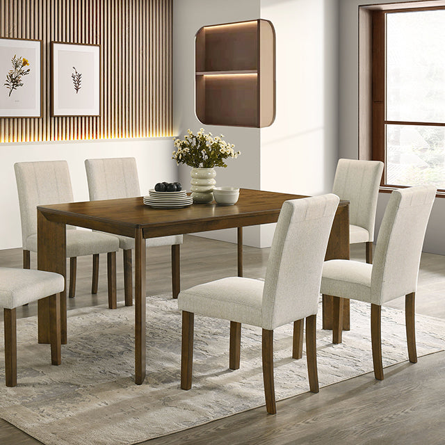 Paolino 7 Pc. Dining Table Set - Antique Brown
