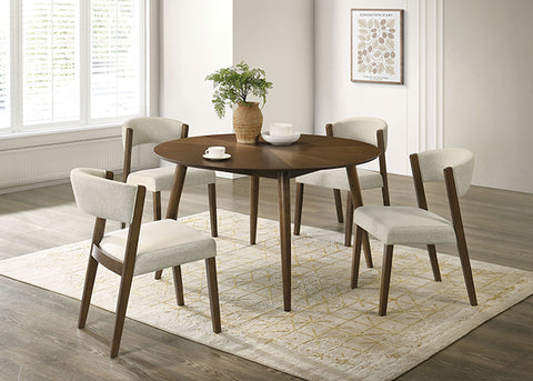 Raissa Dining Round Table - Walnut