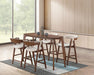 Ebikon 5 Pc Counter Ht Table Set - Walnut