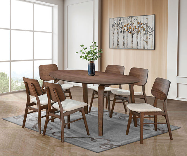 Narvik 7 Pc Dining Table Set - Walnut