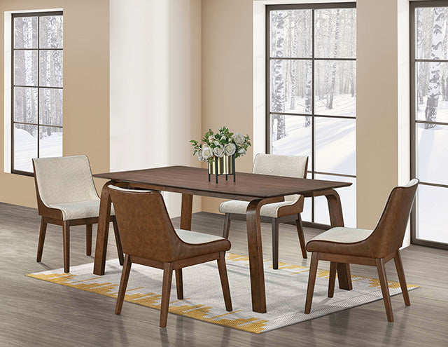 Viken Side Chair (Set of 2) - Walnut/Beige