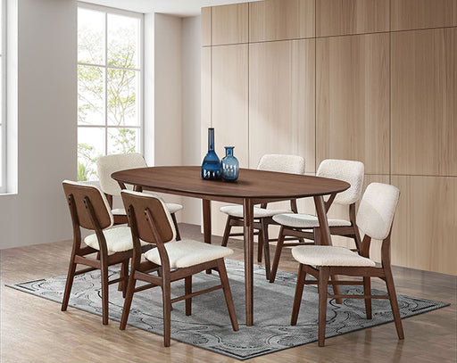 Uzwil Side Chair (Set of 2) - Walnut/Beige