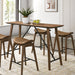 Klamath 5 Pc Counter Ht Table Set - Walnut