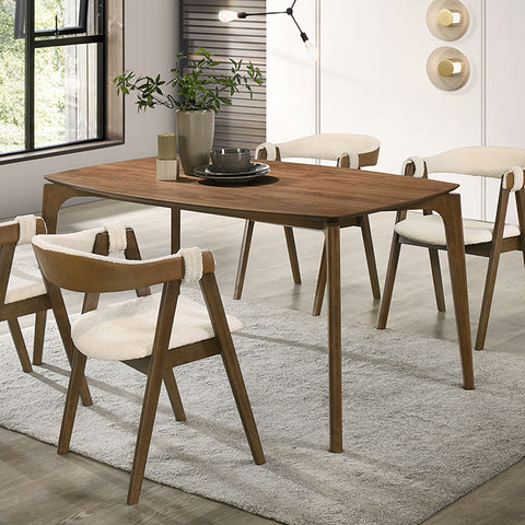 Juego de comedor Ebikon de 5 piezas - nogal