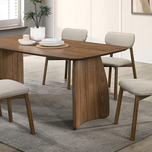 Alnwick Dining Table - Walnut/Beige