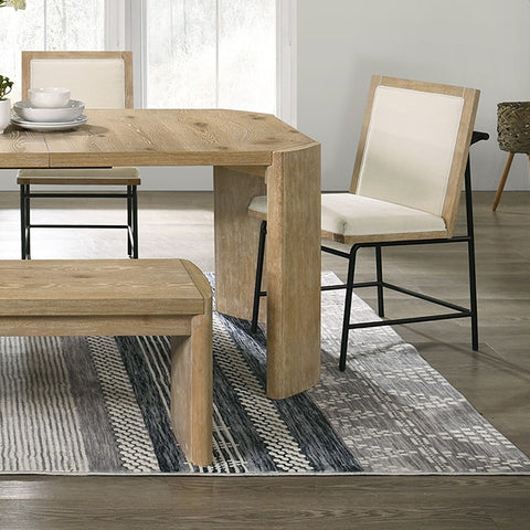 Edenbridge 6 Pc Dining Table Set w/ Bench - Oak