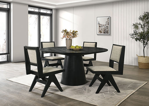 Tottenham 59" Round Dining Table - Black
