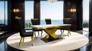Palazzo Chair, Gold/Black (Set of 2)
