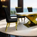 Palazzo 7 Pc Dining Table Set - Gold / 7 Pc Dining Table Set (FM33002GD-T-7PC-11BK)