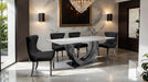 Portanova Chair, Silver/Black (Set of 2)