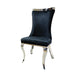 Basilicata Chair, Silver/Black (Set of 2)