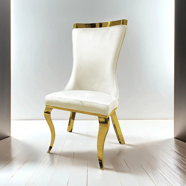 Basilicata Gold Chair (Set of 2) - White