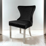 Portanova Chair, Silver/Black (Set of 2)