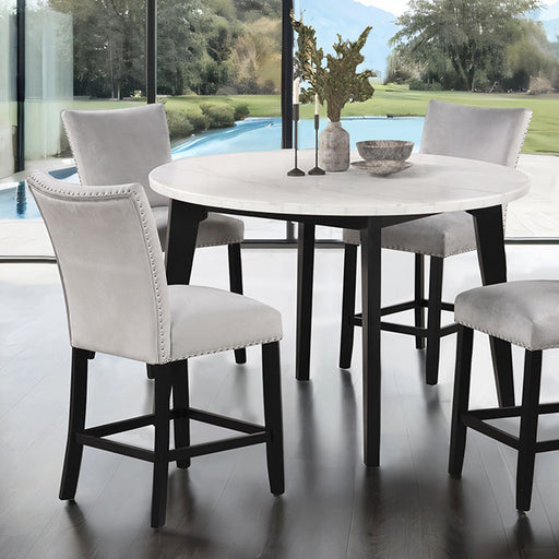 Sabro 5 Pc Dining Table Set - Black/White - 5 Pc Dining Table Set (FM3330BK-RT-5PC)