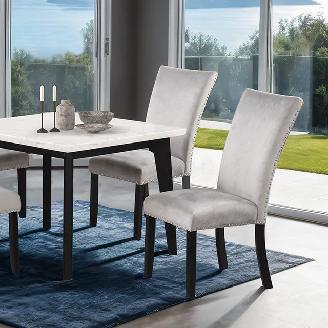Sabro Square Dining Table - Black/White
